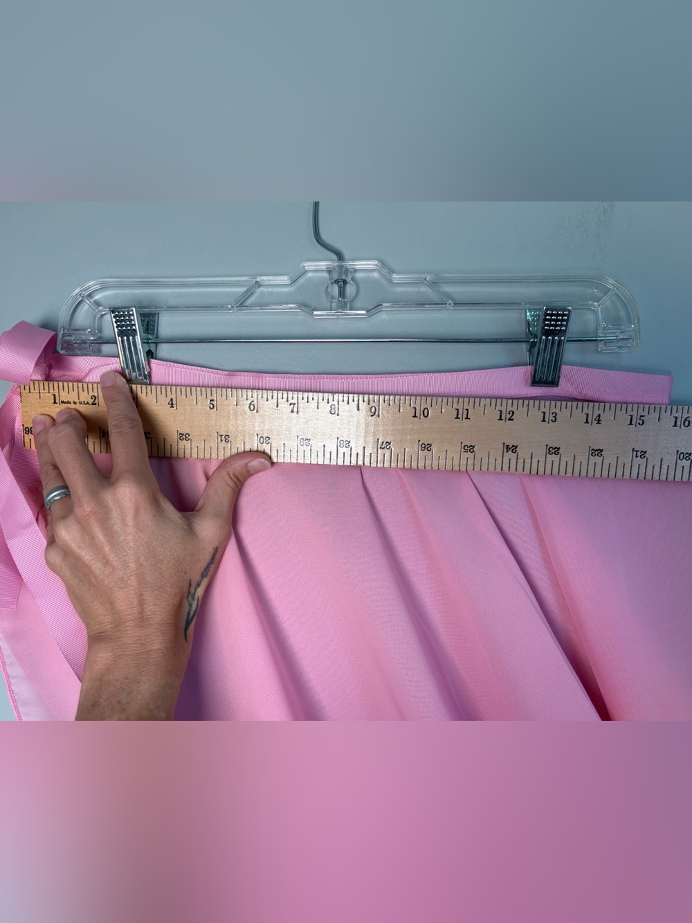 Pink Chiffon Ballet Wrap Skirt Sheer Tie Waist Dance Costume Skirt Youth XL/WS - Picture 4 of 5